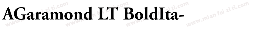 AGaramond LT BoldIta字体转换